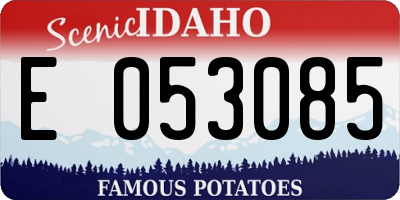ID license plate E053085