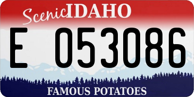 ID license plate E053086