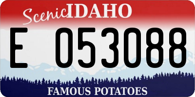 ID license plate E053088