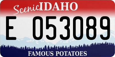 ID license plate E053089