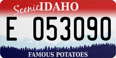 ID license plate E053090