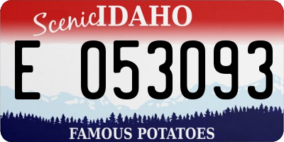 ID license plate E053093