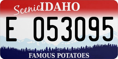 ID license plate E053095