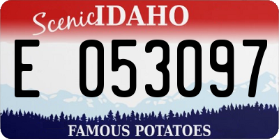 ID license plate E053097