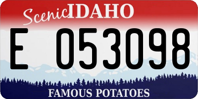 ID license plate E053098