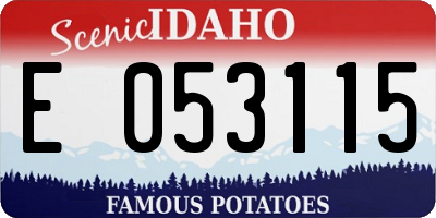 ID license plate E053115