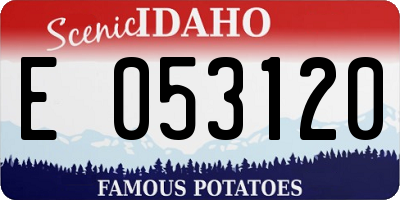 ID license plate E053120