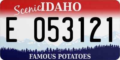 ID license plate E053121