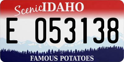 ID license plate E053138