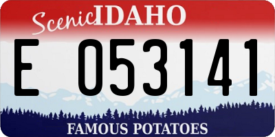ID license plate E053141