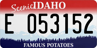 ID license plate E053152