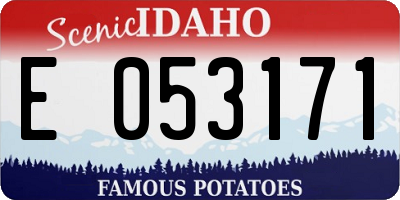 ID license plate E053171