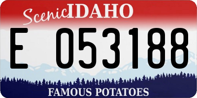 ID license plate E053188
