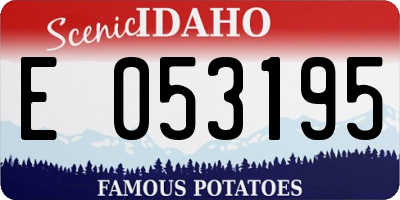 ID license plate E053195
