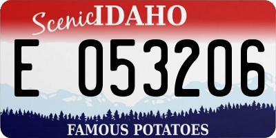 ID license plate E053206