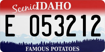 ID license plate E053212