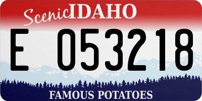 ID license plate E053218