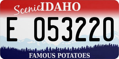 ID license plate E053220