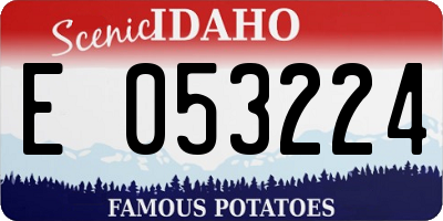 ID license plate E053224