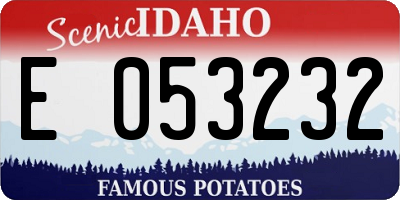 ID license plate E053232