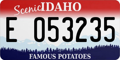 ID license plate E053235