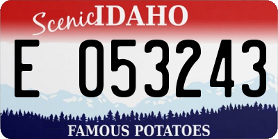 ID license plate E053243