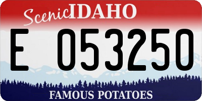 ID license plate E053250