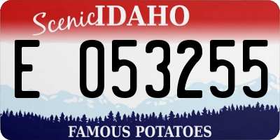 ID license plate E053255