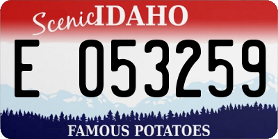 ID license plate E053259