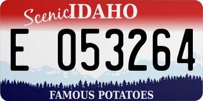 ID license plate E053264