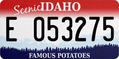 ID license plate E053275