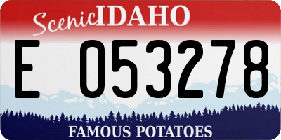 ID license plate E053278