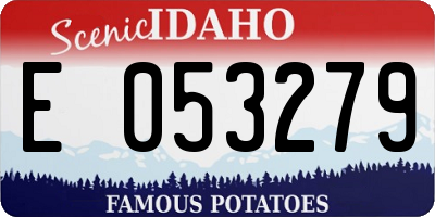 ID license plate E053279