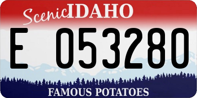 ID license plate E053280