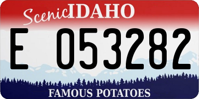 ID license plate E053282