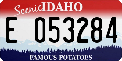 ID license plate E053284