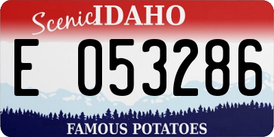 ID license plate E053286