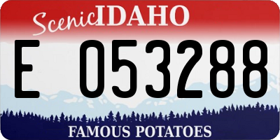 ID license plate E053288