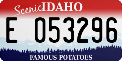 ID license plate E053296