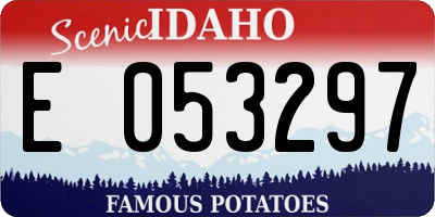 ID license plate E053297