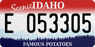 ID license plate E053305