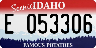 ID license plate E053306