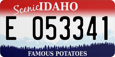 ID license plate E053341