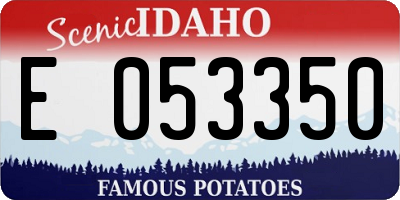 ID license plate E053350