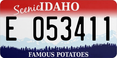 ID license plate E053411