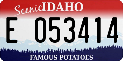 ID license plate E053414