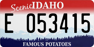 ID license plate E053415