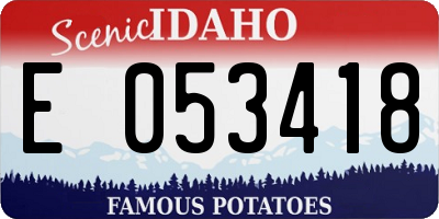 ID license plate E053418