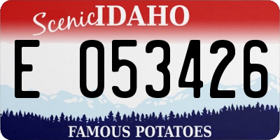 ID license plate E053426