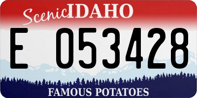 ID license plate E053428